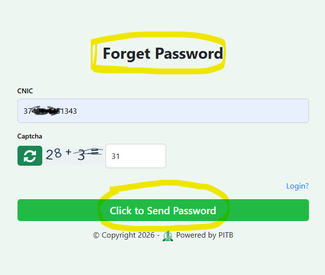 Green Tractor Scheme Phase-3 2026 Forgot Password
