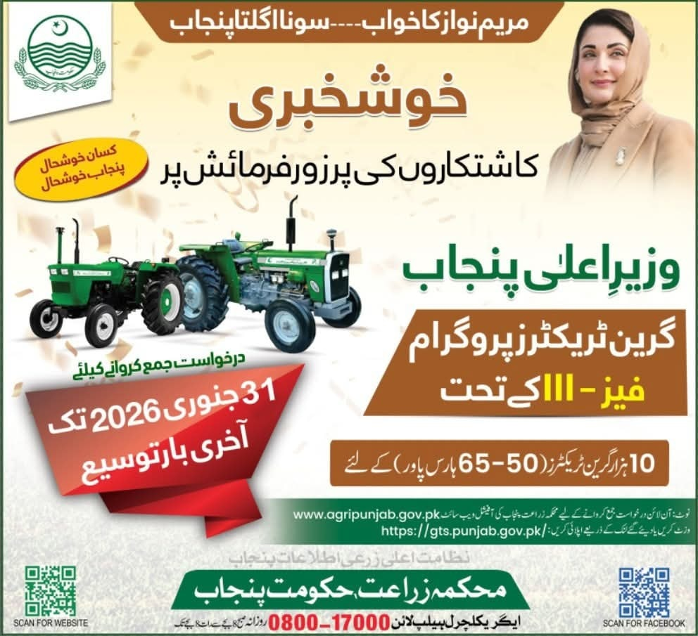 Punjab Farmers Alert: Green Tractor Scheme Phase 3 Last Date Extended