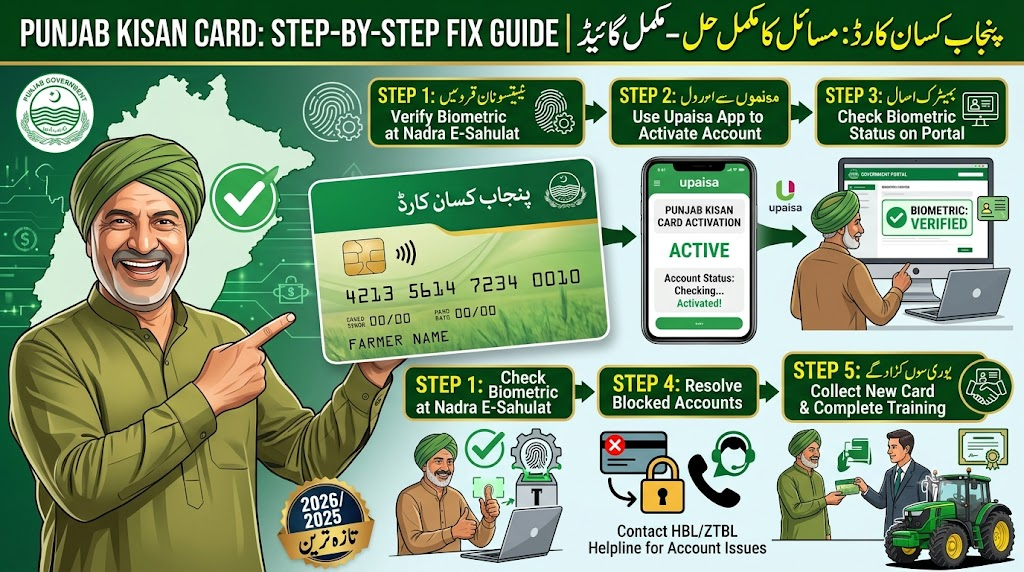 How to Fix Punjab Kisan Card Biometric Verification and Active Status Issues