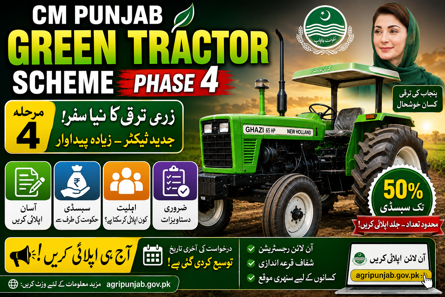 CM Punjab Green Tractor Scheme Phase 4: Apply